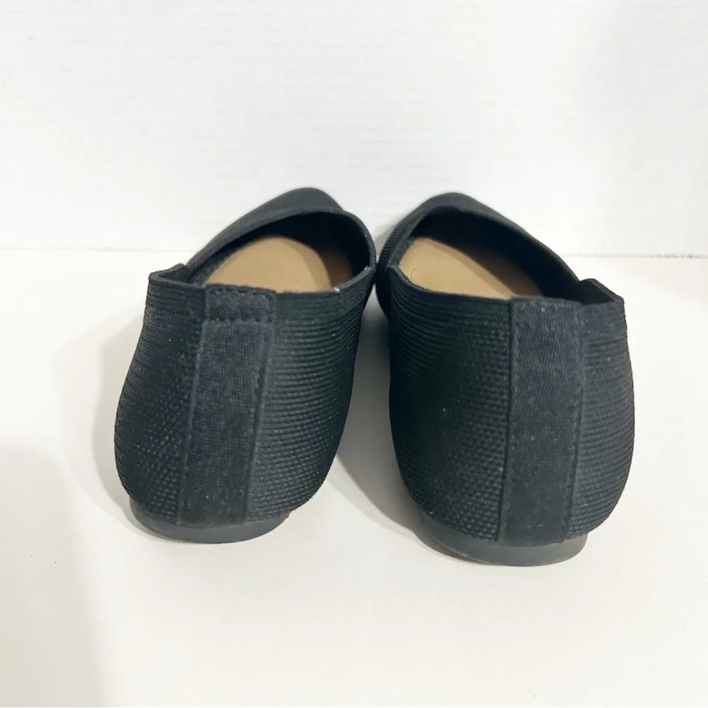 Cynthia Rowley Textile Pointed Toe Slip On Ballet Flats Cushion Heel and Footbed